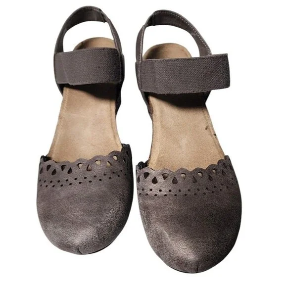 Axxiom Folly Mary Jane Wedges Size 8.5 Pewter - Picture 3 of 10